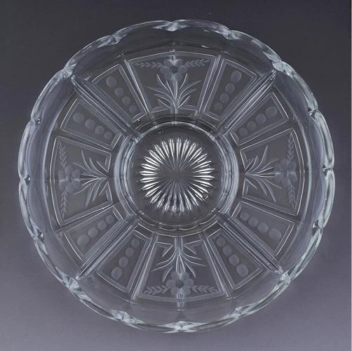 Impressive c1910s-1920s Shreve & Co Sterling Silver Cut Glass Serving Dish - 3