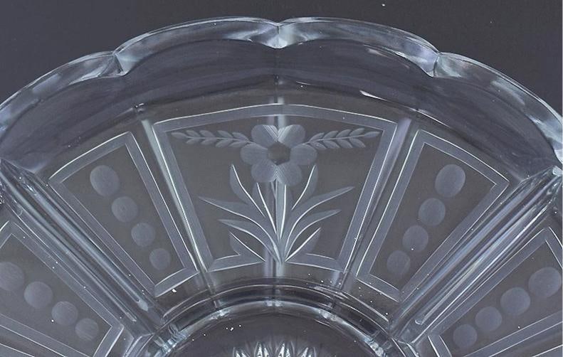 Impressive c1910s-1920s Shreve & Co Sterling Silver Cut Glass Serving Dish - 4