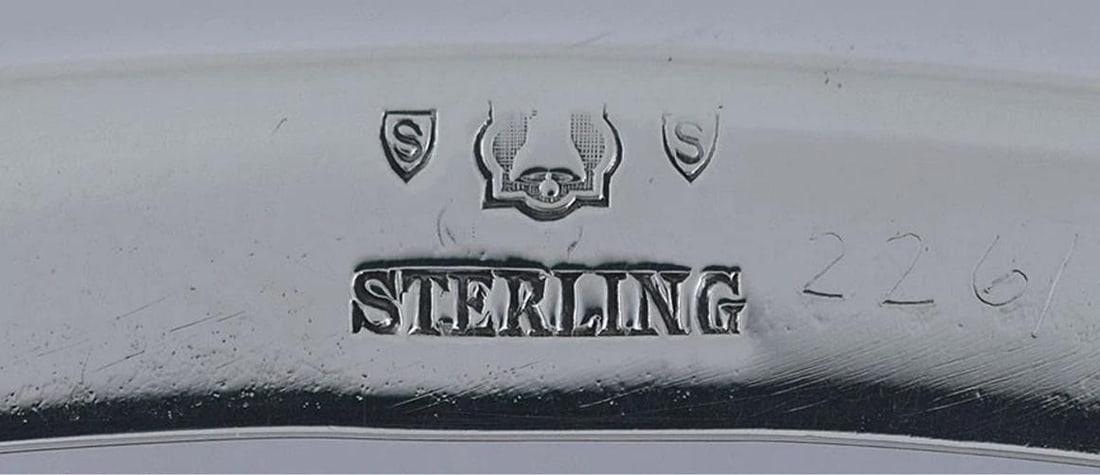 Impressive c1910s-1920s Shreve & Co Sterling Silver Cut Glass Serving Dish - 8