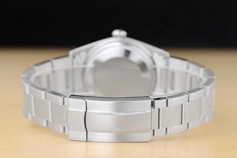 ROLEX MENS DATEJUST GREEN DIAMOND DIAL 18K WHITE GOLD STEEL WATCH w/ OYSTER BAND - 6