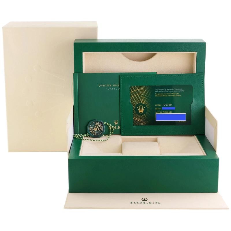 2023 NEW PAPERS Rolex 126300 DateJust 41mm 41 Steel Rhodium Stick Oyster Watch - 8