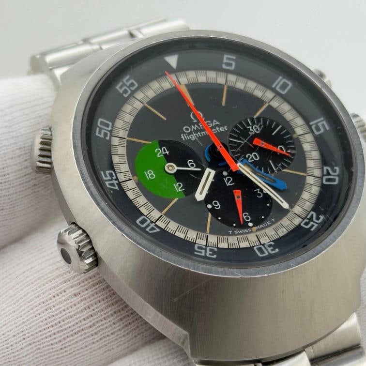 Vintage Omega Flightmaster 145.013 43mm GMT Chronograph Stainless Steel - 2