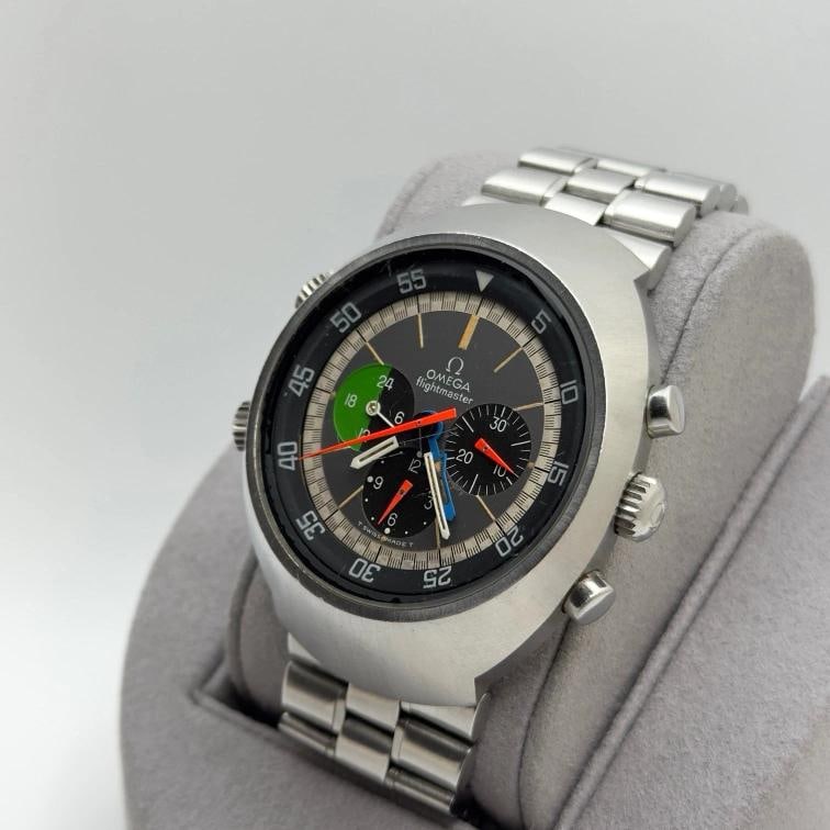 Vintage Omega Flightmaster 145.013 43mm GMT Chronograph Stainless Steel - 4