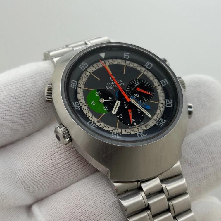 Vintage Omega Flightmaster 145.013 43mm GMT Chronograph Stainless Steel - 6