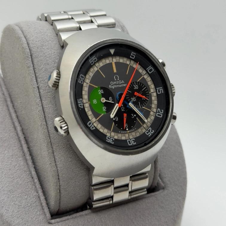 Vintage Omega Flightmaster 145.013 43mm GMT Chronograph Stainless Steel - 7