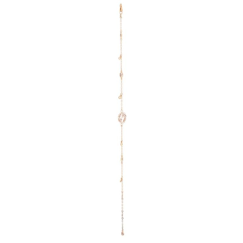 Gucci Interlocking G Chain Bracelet 18K Rose Gold with Diamonds - 3