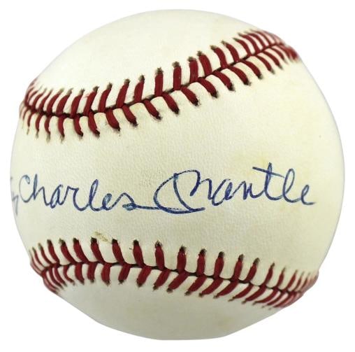 Yankees Mickey Charles Mantle Authentic Signed Oal Baseball JSA #BB32645 - 3