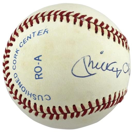 Yankees Mickey Charles Mantle Authentic Signed Oal Baseball JSA #BB32645 - 4