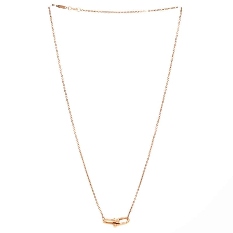 Tiffany & Co. HardWear Double Link Pendant Necklace 18K Rose Gold Small - 3