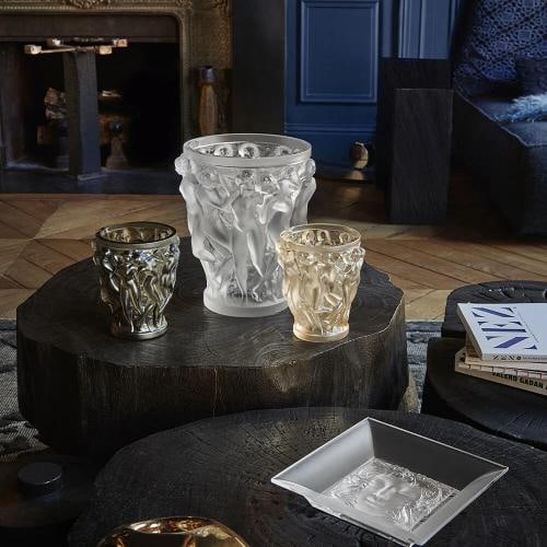 Lalique Bacchantes Small Vase Black Crystal Ref.1068400- - 2