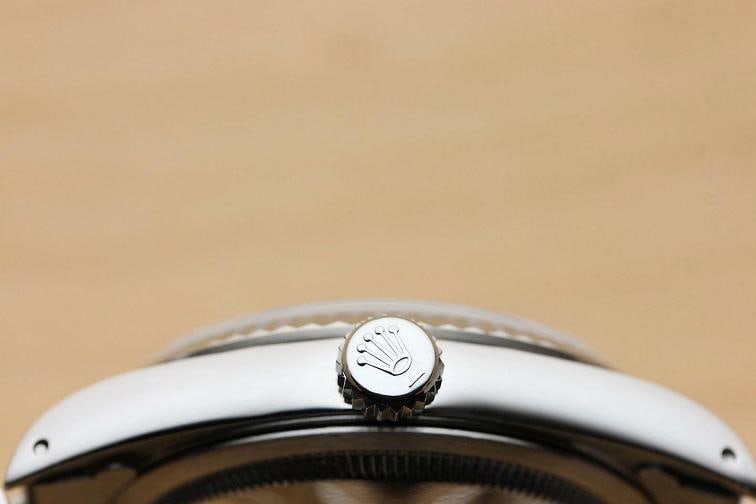 ROLEX MENS DATEJUST 16234 BLUE QUICKSET 18K WHITE GOLD STEEL WATCH + ROLEX BAND - 7