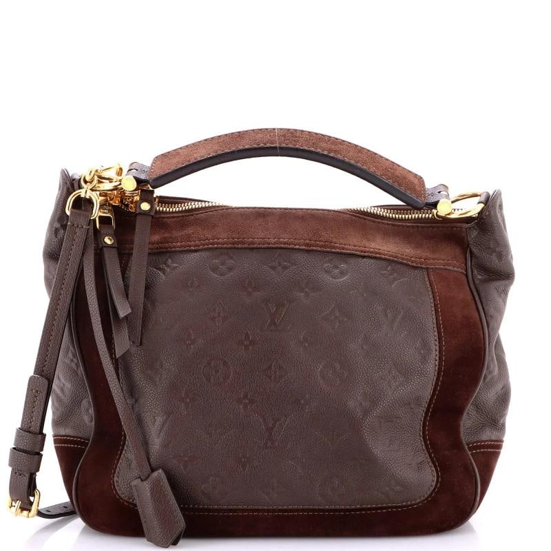 Louis Vuitton Audacieuse Handbag Monogram Empreinte Leather PM: Condition: Pre-owned - Good,Brand: Louis Vuitton,Exterior Material: Leather,Style: Shoulder Bags,Exterior Color: Brown,Department: Women,Size: Pm,Accessories: Keys, Clochette, Lock, With Strap
