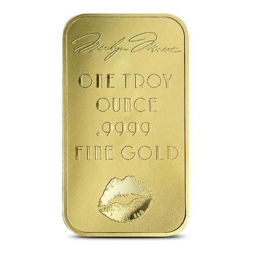 1 oz Marilyn Monroe Gold Bar (New w Assay) - 4