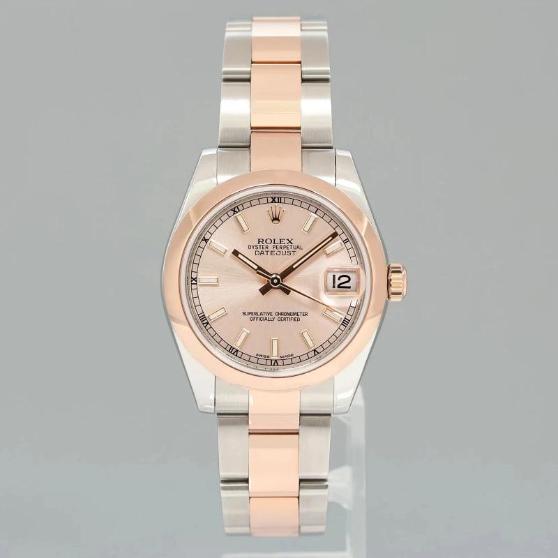 MINT PAPERS Rolex Datejust 178241 Rose Gold Two Tone Steel 31mm Pink Dial Watch - 2