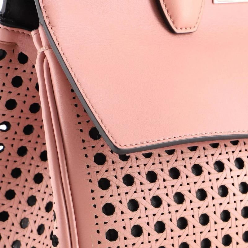 Salvatore Ferragamo Studio Satchel Laser Cut Leather Small - 6