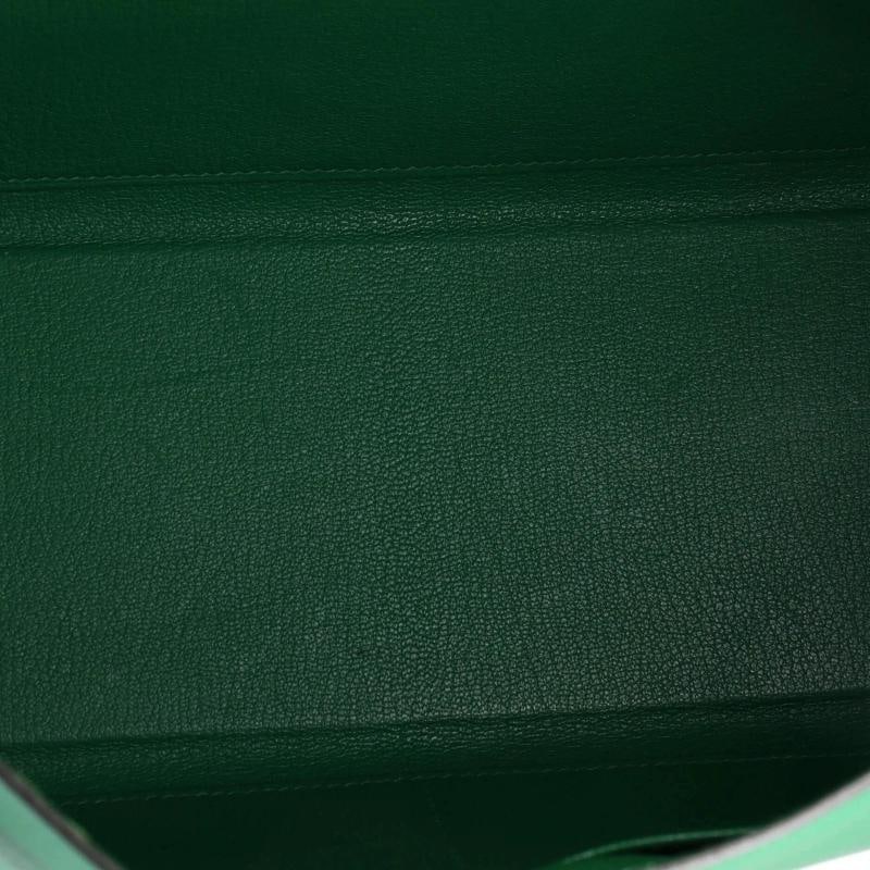 Hermes Kelly Handbag Green Evercolor with Gold Hardware 32 - 7
