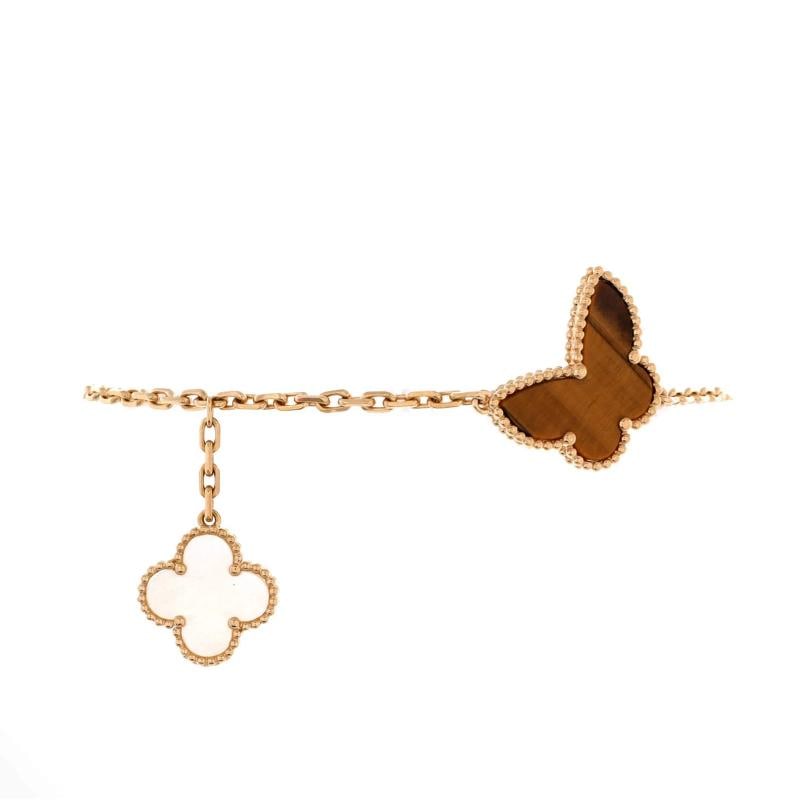 Van Cleef & Arpels Lucky Alhambra 4 Motifs Bracelet 18K Yellow Gold: Van Cleef & Arpels Lucky Alhambra 4 Motifs Bracelet 18K Yellow Gold