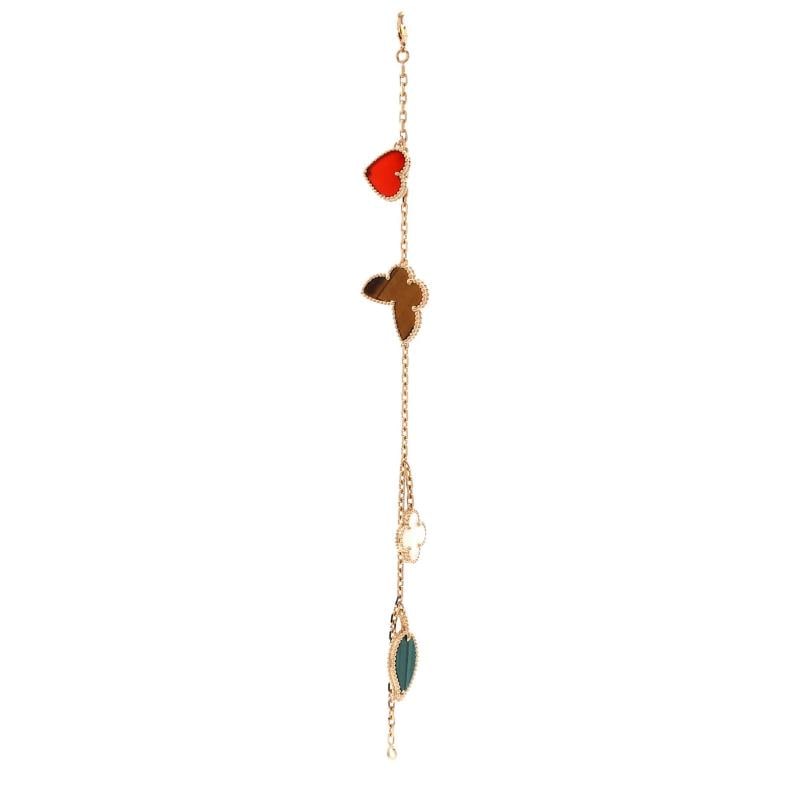 Van Cleef & Arpels Lucky Alhambra 4 Motifs Bracelet 18K Yellow Gold - 3