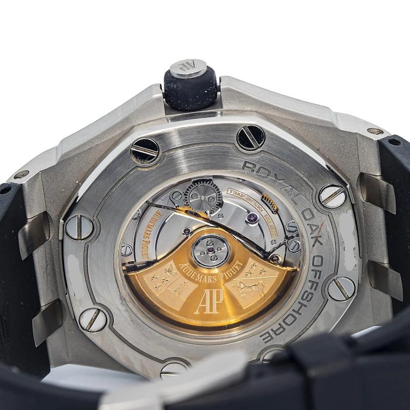 Audemars Piguet Royal Oak 15710ST Open Case back Black Dial Men's Watch 42mm - 2