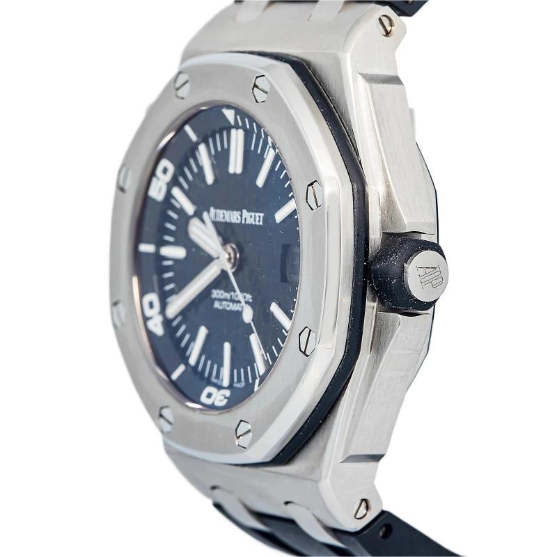 Audemars Piguet Royal Oak 15710ST Open Case back Black Dial Men's Watch 42mm - 3