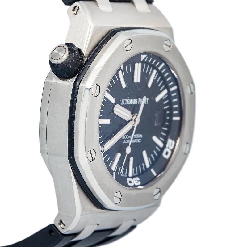 Audemars Piguet Royal Oak 15710ST Open Case back Black Dial Men's Watch 42mm - 4