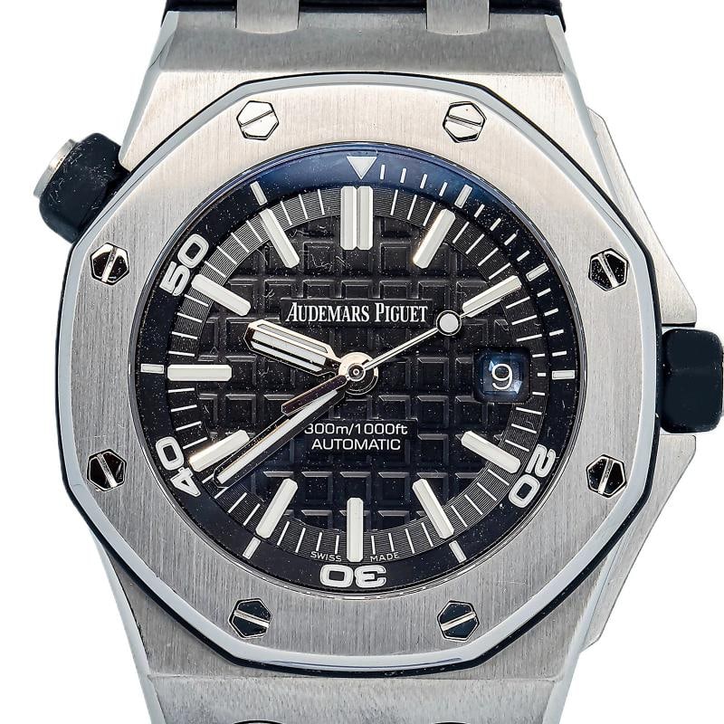 Audemars Piguet Royal Oak 15710ST Open Case back Black Dial Men's Watch 42mm - 5