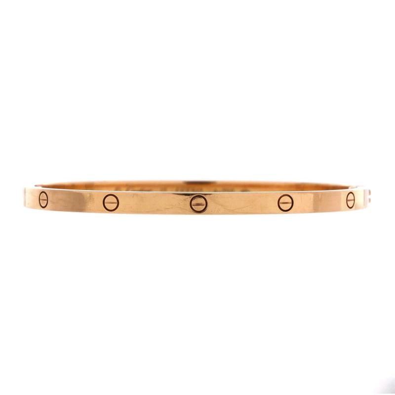 Cartier Love Bracelet 18K Rose Gold Small: Measurements: Circumference: 6.20 ", Width: 3.65 mm