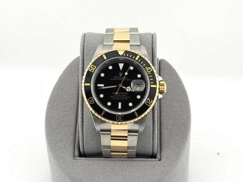 Rolex Submariner 16613 40mm Black Dial 18k Yellow Gold Stainless Steel - 11
