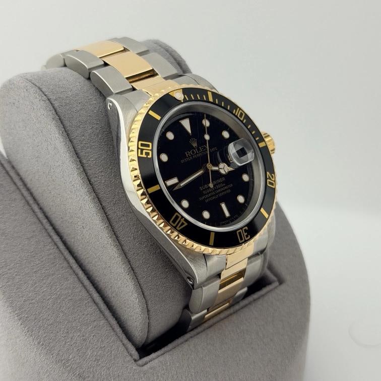 Rolex Submariner 16613 40mm Black Dial 18k Yellow Gold Stainless Steel - 5