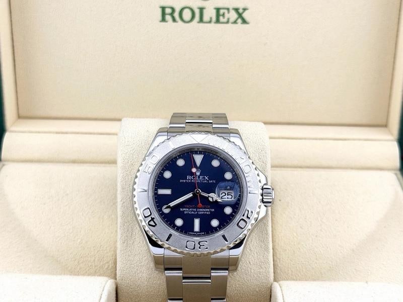 Rolex Yacht Master 40 116622 40mm Blue Dial Platinum Bezel Stainless Steel Box: Style Number: 116622 Year: 2011-2019 Model: Rolex Yacht Master 40 Case Material: Stainless Steel Band: Stainless Steel Bezel: Platinum Bezel Dial: Blue Crystal: Sapphire Case Size: 40mm Includes: -
