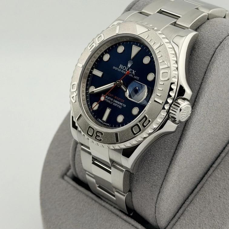 Rolex Yacht Master 40 116622 40mm Blue Dial Platinum Bezel Stainless Steel Box - 5