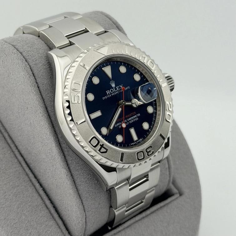 Rolex Yacht Master 40 116622 40mm Blue Dial Platinum Bezel Stainless Steel Box - 6
