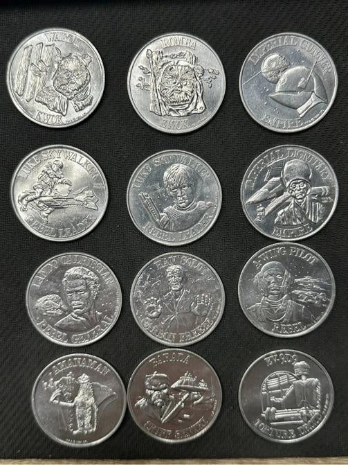 12x Lot of 1984 Star Wars Kenner Collectable Coins POTF Vintage Luke Skywalker: 12x Lot of 1984 Star Wars Kenner Collectable Coins POTF Vintage Luke Skywalker