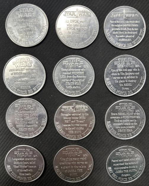 12x Lot of 1984 Star Wars Kenner Collectable Coins POTF Vintage Luke Skywalker - 2