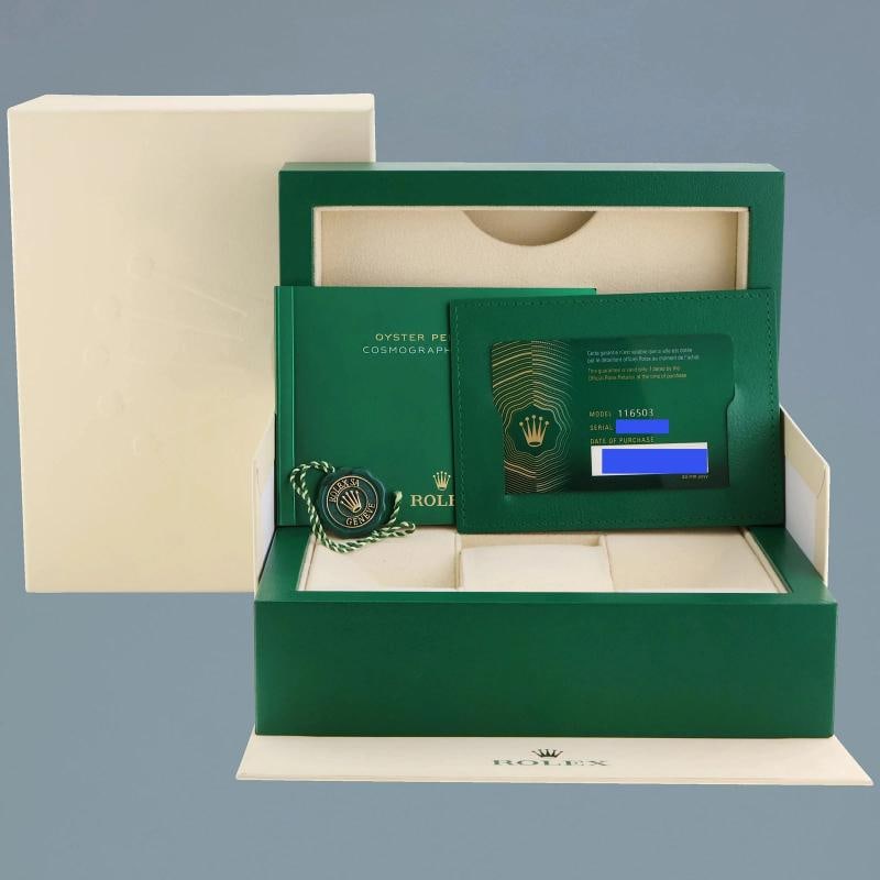 2023 NEW PAPERS Rolex Daytona 116503 Black 40mm Two Tone 18k Yellow Gold Watch - 7