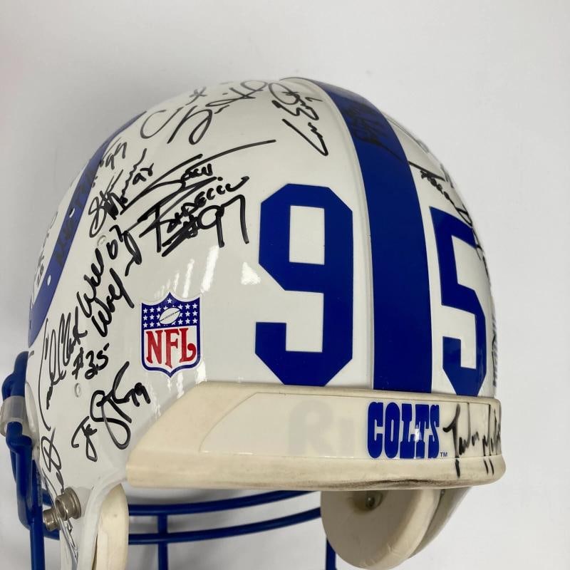 1995 Indianapolis Colts Team Signed Authentic Game Issued Helmet JSA COA - 9