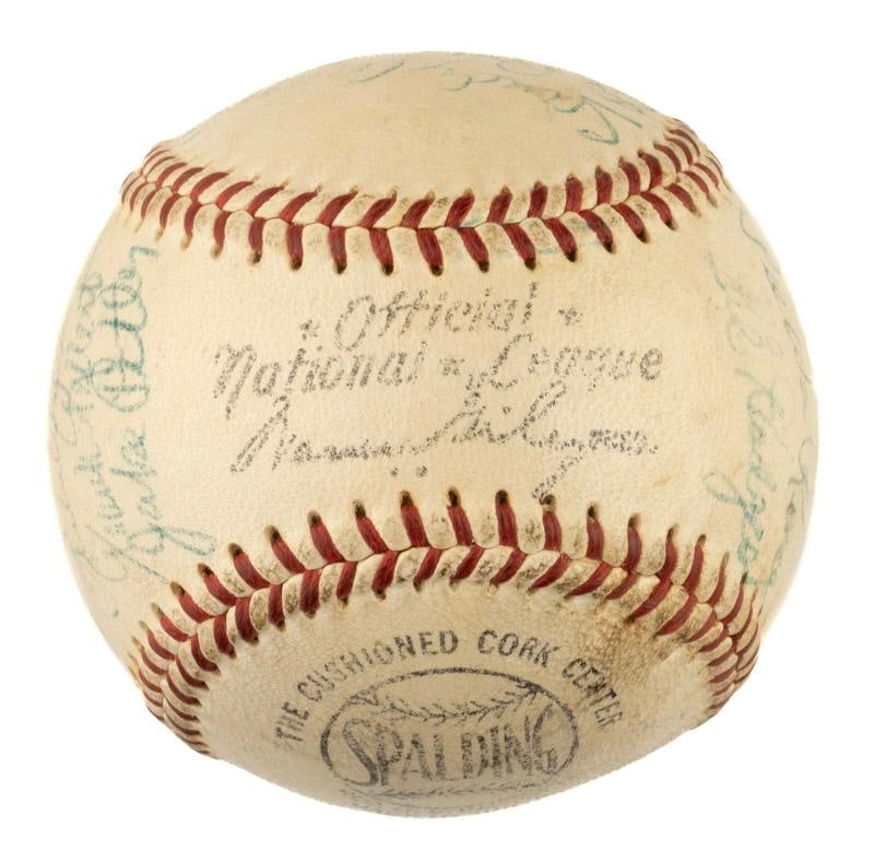 1955 Brooklyn Dodgers World Series Champs Team Signed Baseball - 7