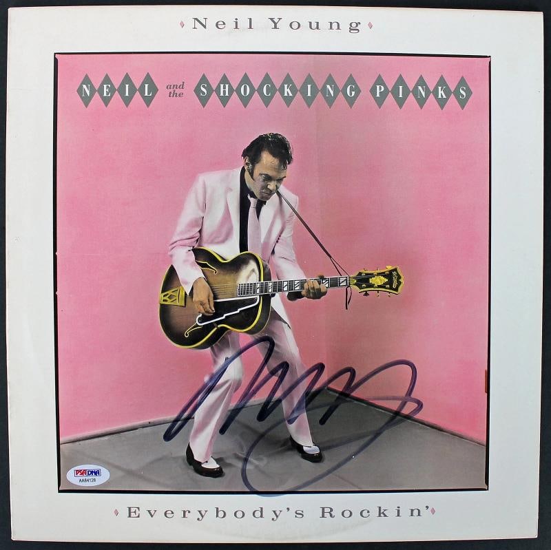 Neil Young Authentic Signed Everybody's Rockin Album Cover PSA/DNA #AA84128: Neil Young Authentic Signed Everybody's Rockin Album Cover PSA/DNA #AA84128