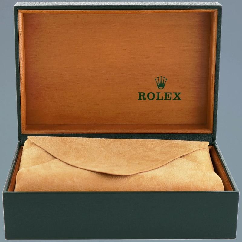 MINT Rolex Oyster Perpetual Date 34mm 15210 Steel Grey Stick Watch Box - 7