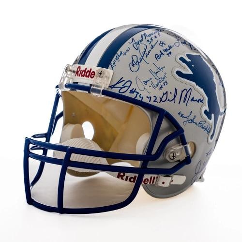 Detroit Lions Legends Multi Signed Full Size Helmet 44 Signatures! PSA DNA COA - 4