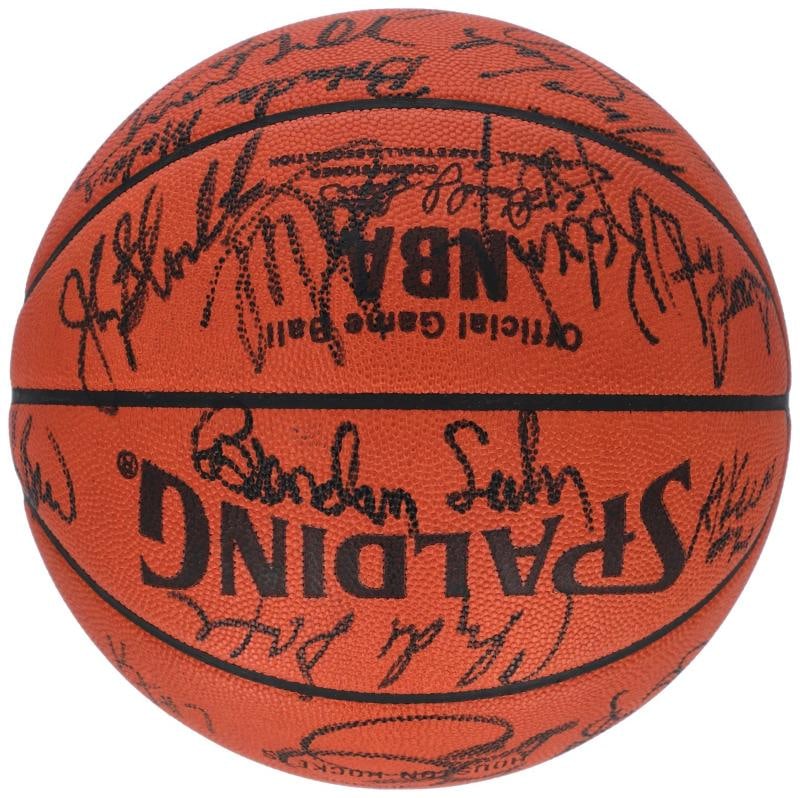 Michael Jordan 1989 All Star Game Team Signed Spalding Game Basketball PSA DNA - 2