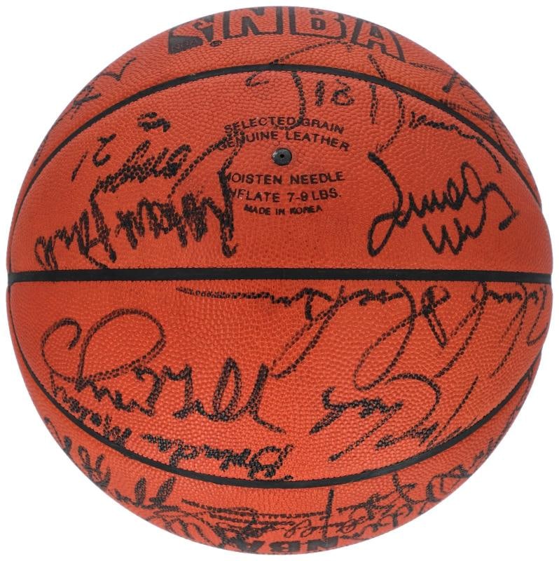 Michael Jordan 1989 All Star Game Team Signed Spalding Game Basketball PSA DNA - 6