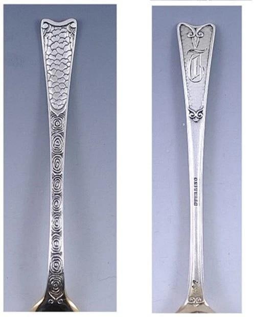 12 Antique c1875 Aesthetic Movement Gorham Sterling Silver Demitasse Spoons - 3
