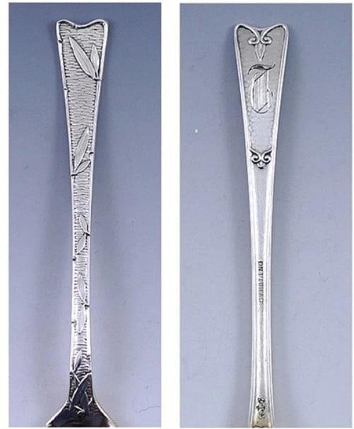 12 Antique c1875 Aesthetic Movement Gorham Sterling Silver Demitasse Spoons - 7