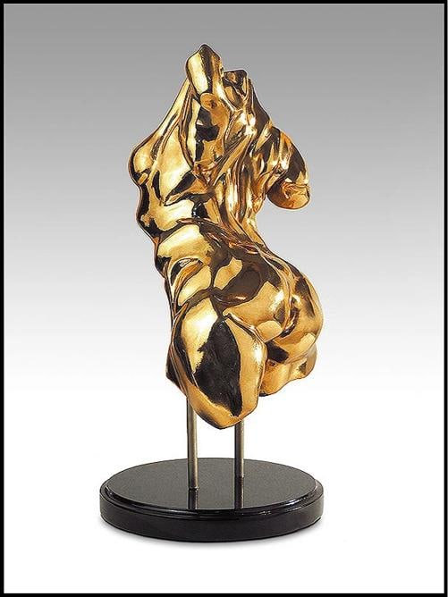 Alan Hamwi Nude Female Torso Full Round Bronze Sculpture Original Signed Artwork - 3