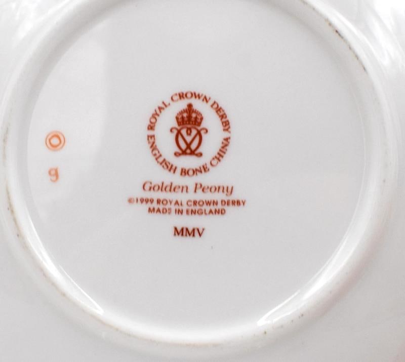 Set of 6 Royal Crown Derby Imari Golden Peony Bone China Coffee Cup & Saucer - 13