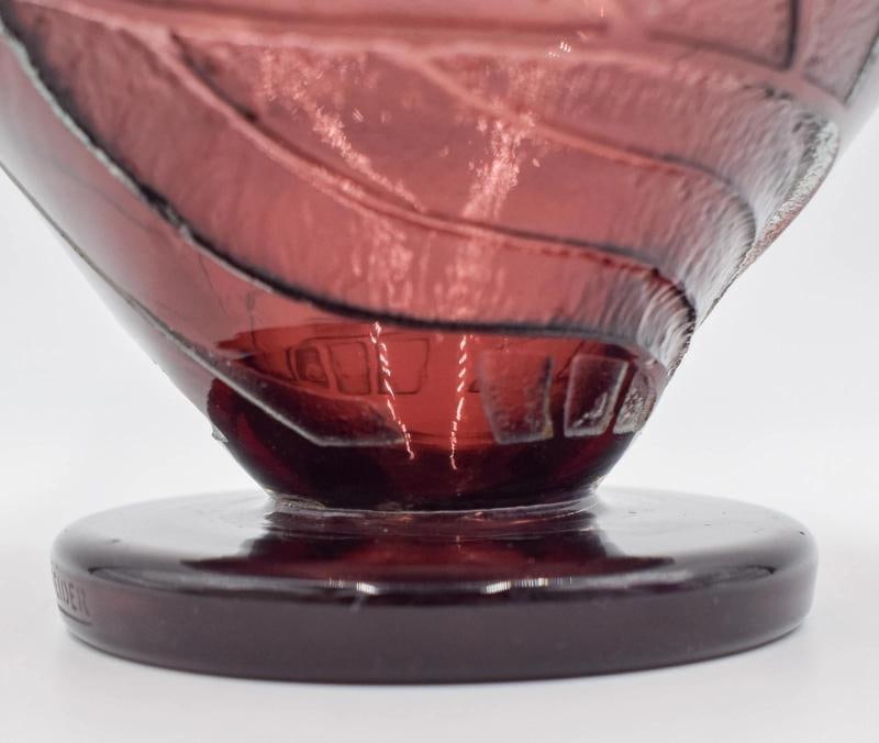 Schneider French Art Glass, Art Deco, Acid Cut Back Vase, Signed - 4