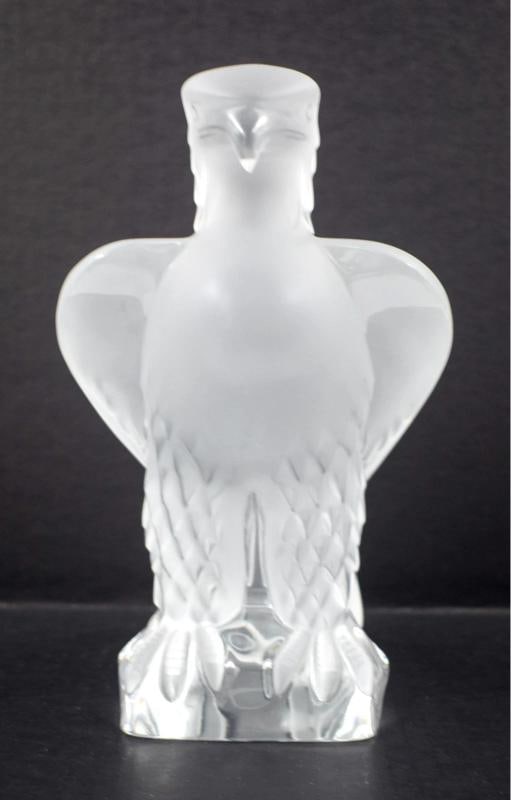 Lalique France Aigle Liberty Eagle Sculpture - Signed - 2