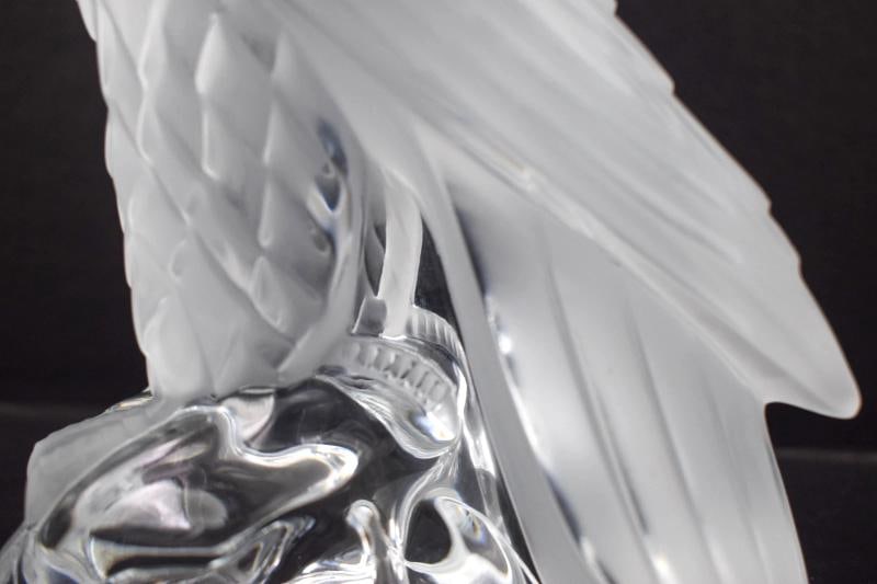Lalique France Aigle Liberty Eagle Sculpture - Signed - 5