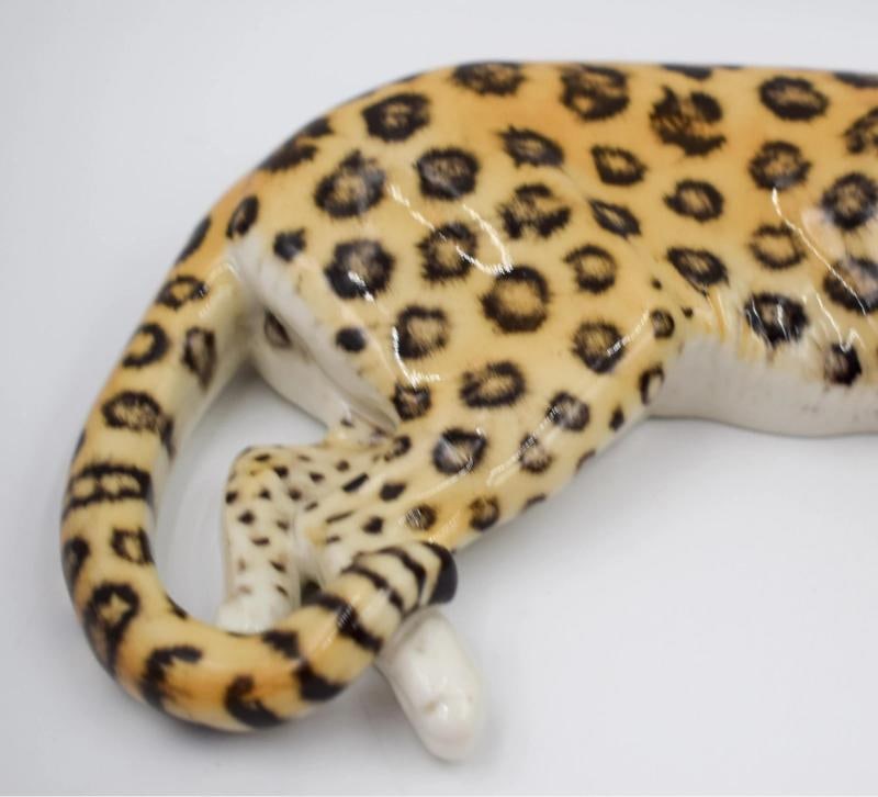 Nymphenburg Porcelain Hand Painted Leopard Design by Theodor Karner - 4